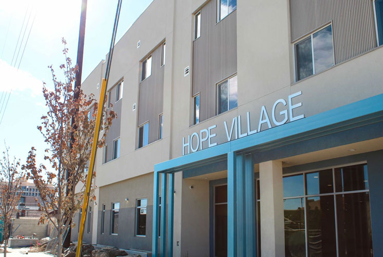 Hope Village – Front of new HopeWorks apartment building
